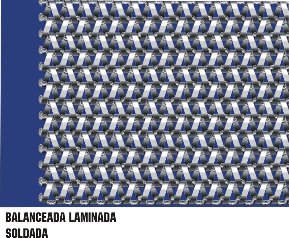 Esteira metalica balanceada laminada soldada