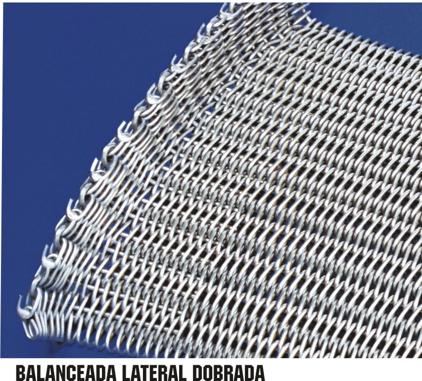 Esteira metalica balanceada lateral dobrada