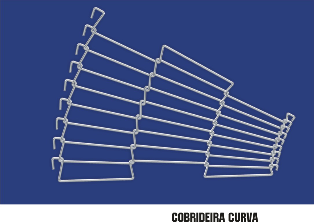 Cobrideira metalica curva