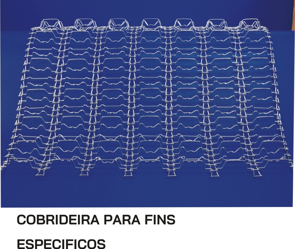 Cobrideira metalica para fins específicos