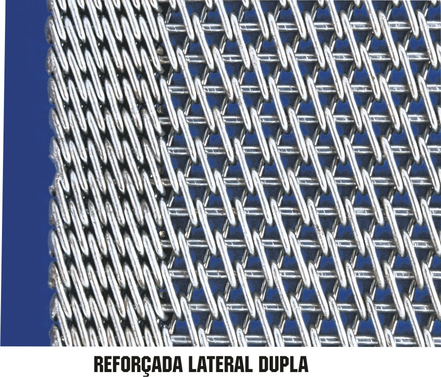 Esteira metalica reforçada lateral dupla